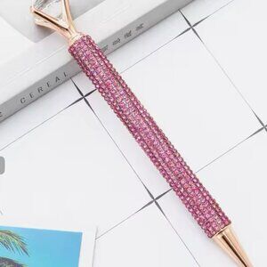 Pink Blinged Diamond Topped Writing Pen